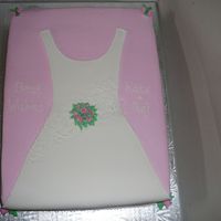 Wedding Dress Bridal Shower Cake My first attempt at this. was inspired by my fellow CCers. 11x15 chocolate sheet cake. frosted in buttercream. the girls wanted it to look...