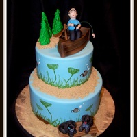 This Was For A Fishermans Birthday Celebration I Hid His Age In The Fishcan You See It 70 Hand Painted Lily Pads Amp Fish On Fon This was for a fisherman's birthday celebration. I hid his age in the fish...can you see it? (70) Hand-painted lily pads & fish on...