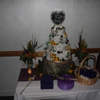 Birch Bark Wedding Cake fondant, gumpaste, modeling chocolate and buttercream