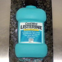 Listerine Bottle Anniversary Cake For the Director of the Oral Hygiene Div. at J&J