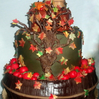 Barrel Of Apples Fall Themed Cake All Fondant Decorations Barrel of Apples - Fall themed cake all fondant decorations.