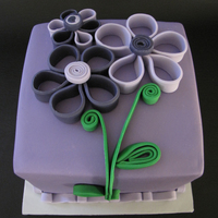 Quilled Flowers In Purple
