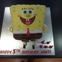 Spongebob Square Pants Choc/orange cake, covered in fondant. First time making this cake had a bit of trouble with the arms, but overall it was a fun cake to make...