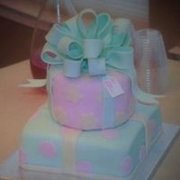 Birthday Present Cake Fondant bow and accents
