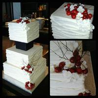 3 Tier Square 6 8 10 Buttercream Finish With Buttercream Branch Texturing Gumpastefondant Cranberries And Hydrangea Styrofoam Sep *3 tier square (6, 8, 10) buttercream finish with buttercream branch texturing. Gumpaste/fondant cranberries and hydrangea. Styrofoam...