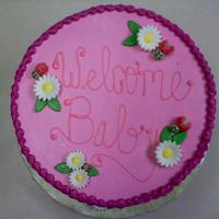 Lady Bug Baby Shower Cake inspired by the crib set for the new baby girl.