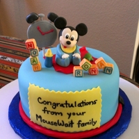 Baby Mickey Baby Shower cake for 2 Disney loving girls who are both having a boy :)