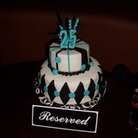 25Th Surprise Birthday My version of SugarShacks amazing cake, I can not do /12 the job that she did but I think it came out well and everyone loved it. Top tier...