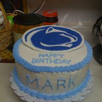 Penn State/nitanny Lion Birthday Cake Cake I made for my brother-in-law's birthday.