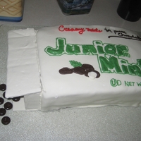 Junior Mints This was my sister's Graduation cake, as she happens to LOVE Junior Mints. Deluxe Devil's Food cake with Junior Mints as the...