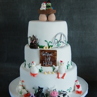 Wedding Cake For A Farmer I Love doing character Cakes :)