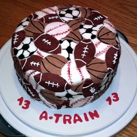Sports Birthday Made with fondant. Not hard but very time consuming.