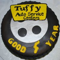 Tuffy's I made this tire cake for the guys at Tuffy who always change my oil and rotate my tires without complaining!
