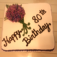 Hydranga Birthday Cake Made this cake for my sweet mother-in-law who turned 80.