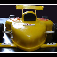 Yellow Race Car Yellow race car made for a friend's son.