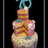 70Th Birthday I made this for a friend who was turning 70. I was inspired by many many similar cakes on cakecentral. Thanks for looking!