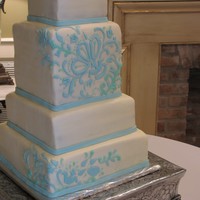 Teal Damask 