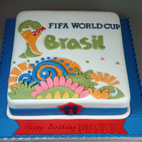 Fifa Fever Marble cake with raspberry jam filling. My 11 year old's birthday cake. This child adores football and cake, hence the question is...