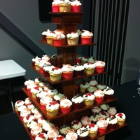 Pasta With The Pastor Cupcakes #2 Only 9 dozen made this time; 3 dozen red velvet with cream cheese icing; 3 dozen strawberry with strawberry BC; 3 dozen vanilla confetti...