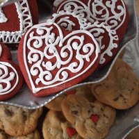 Red Velvet Valentine Cookies 