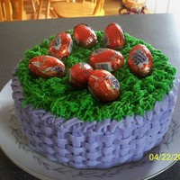Easter Cake Chocolate cake with strawberry filling.........
