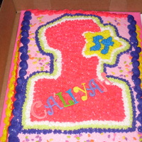 Ist Birthday This cake was made from the birthday girl's invitation.