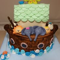 Noah's Ark...here Come The Twins Made from cake and rice krispie treats and fondant Oh My!
