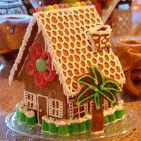 Small Gingerbread House This is a great "gifting" size - it fits on a salad plate!