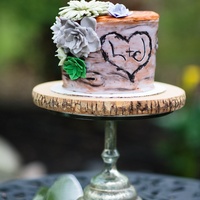 Backyard Wedding This was done for a friends small backyard wedding. Her hubby made the cupcake and small 6" cake stands! Unfortunately they didn'...