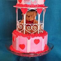 Bear Hearts... *this was a fun cake that my grand daughters and I did together
