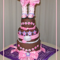 Cowgirl Baby Shower Cake cowgirl Baby shower cake.