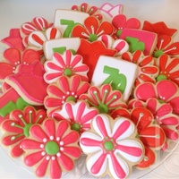 Spring Cookie Platter Cookie platter for 70th birthday party