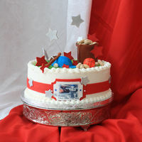 Welcome Little Slugger This was a baby shower cake, I took the invitation and scaned the picture into my system and made a plaque out of fondant to go on the...