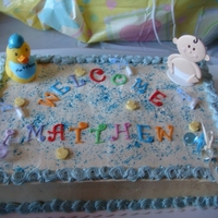 Sarah's Baby Shower 1/2 sheet, SMBC, fondant accents