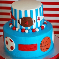 All Star Birthday Cake This was an All star theme party we did for our 4 year old who loves sports!