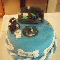 Bad Dog! I made this cake for a friend of mine who has 2 very bad Black Labs.