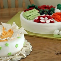 Veggie Tray And Tortilla Chips With Cheese Dip Made For A Family Picnic This Weekend Veggies Are Modeling Chocolate Chips Are Fondant Veggie tray and tortilla chips with cheese dip! Made for a family picnic this weekend. Veggies are modeling chocolate; chips are fondant.