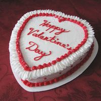 Happy Valentine's Day All Buttercream, probably my first ever Valentine's cake. Notice the sparkly sprinkles?