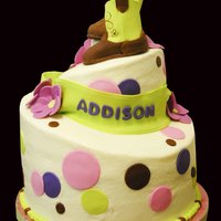 Addison Boot Cake Buttercream with fondant decorations. Gumpaste cowboy boot.