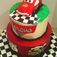 Lightening Mcqueen Cars Cake Disney Lightening McQueen Cars Cake - Disney