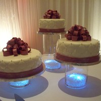 Matt And Erica Cakes were marble with vanilla buttercream, vanilla with lemon and raspberry fillings, chocolate with peanut butter cream cheese filling....
