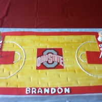 Basketball Birthday Cake My son's 13th birthday cake. He first wanted the OSU football stadium and then wanted a basketball court so I gave him the OSU...