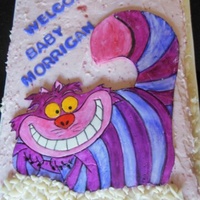 Cheshire Cat Baby Shower Cake 