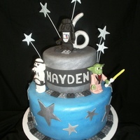 Star Wars Lego Cake Stormtrooper, Darth Vader, and Yoda lego figures are made of gumpaste. Thanks for looking!