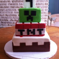 Minecraft Cake Minecraft cake for a 9th birthday.