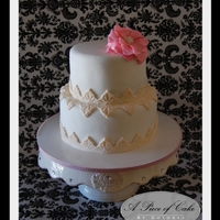 Lace And Flower Cake 95th Birthday cake for my Husband's Great Grandmother