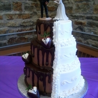 Pinterest-Inspired Wedding Cake Bride brought me a pic from Pinterest and said, "I want this". :) It originated from http://www.shockleyssweetshoppe.blogspot.com...