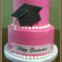 2 Tier 9 And 7 Inch Hand Cut Cap Molded Pearls And Edible Image Banner 2 tier 9 and 7 inch. Hand cut cap, molded pearls and edible image banner.