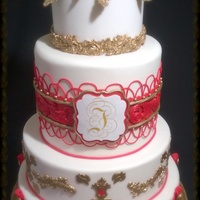 This Was My Entry For The That Takes The Cake Show In Austin Tx 4 Tier Round 14 12 9 And 6 In Tiers String Work Was Done With An Extr This was my entry for the That Takes The. Cake Show in Austin, Tx. 4 tier round, 14, 12, 9 and 6 in tiers. String work was done with an...