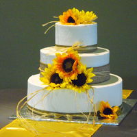 Buttercream Sunflower Wedding Cake Buttercream Sunflower Wedding Cake